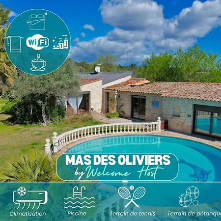 Mas Des Oliviers - Piscine/Tennis - 10 Personnes Marguerittes Extérieur photo